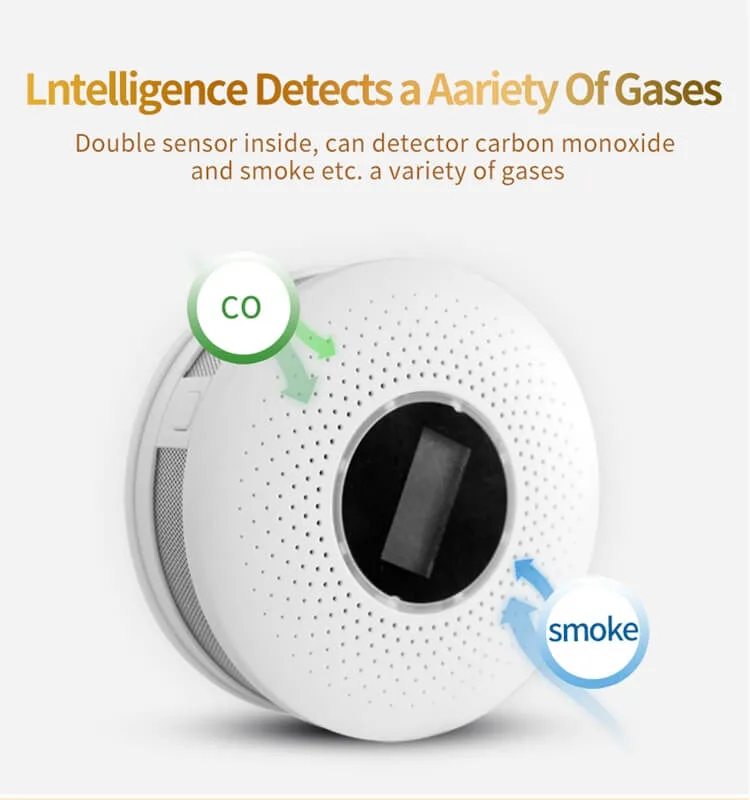 Combination Smoke and Carbon Monoxide Detector Battery Operated Smoke Co Alarm Detector