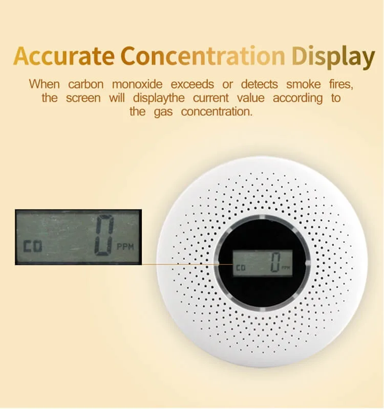 Battery Operated Smoke Co Alarm Detector Combination Smoke and Carbon Monoxide Detector